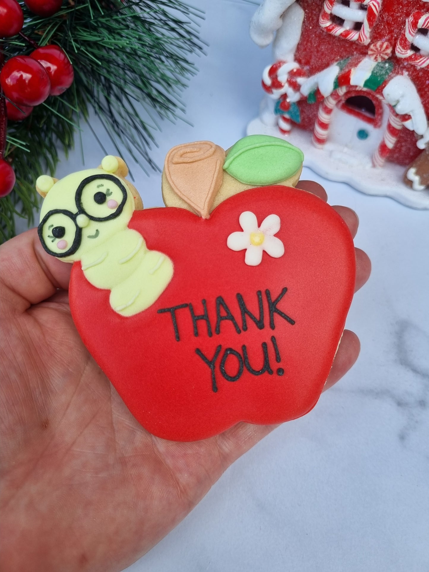 Teacher's appreciation cookie - Apple