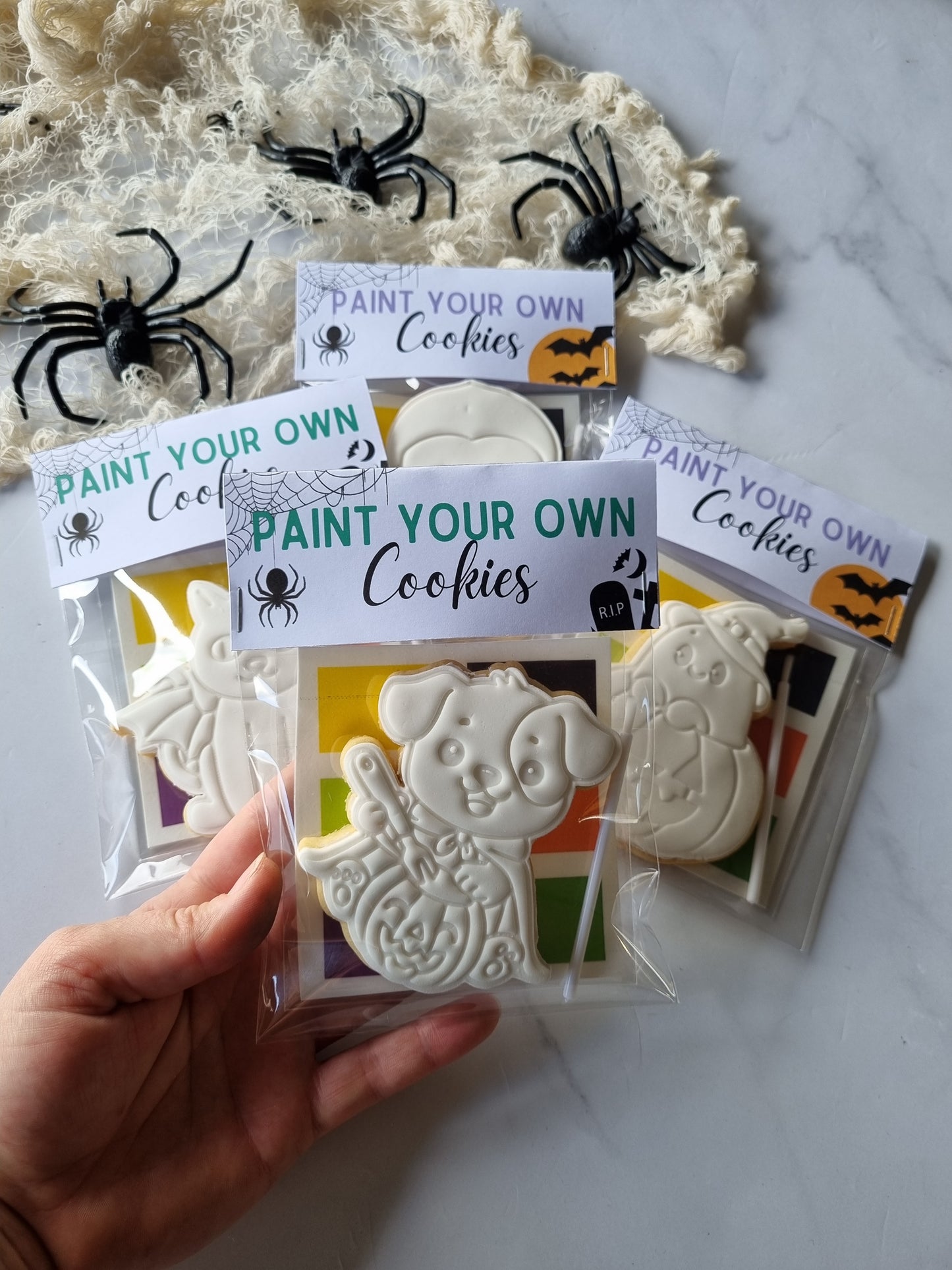 Paint your own Halloween cookie