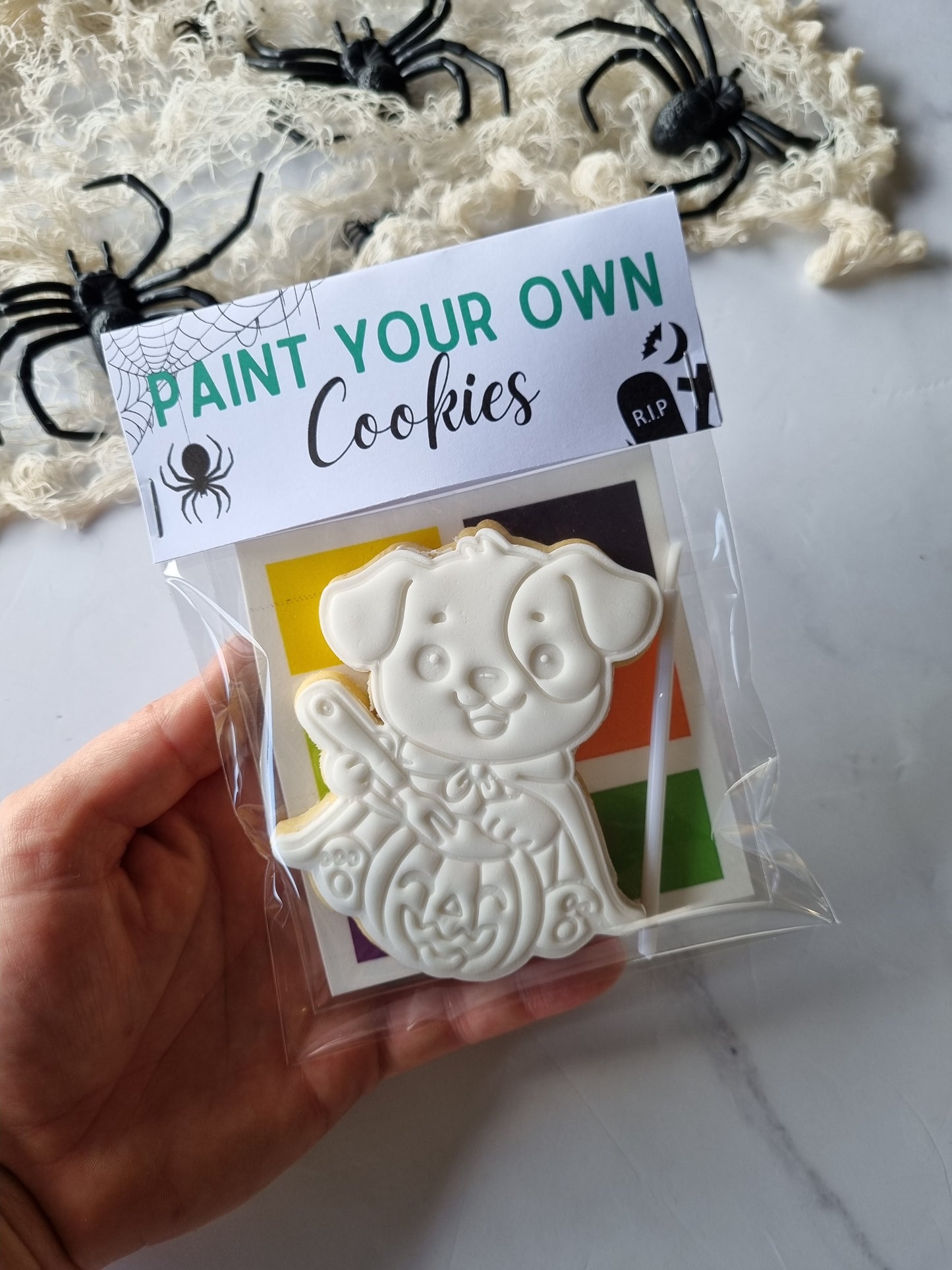 Paint your own Halloween cookie