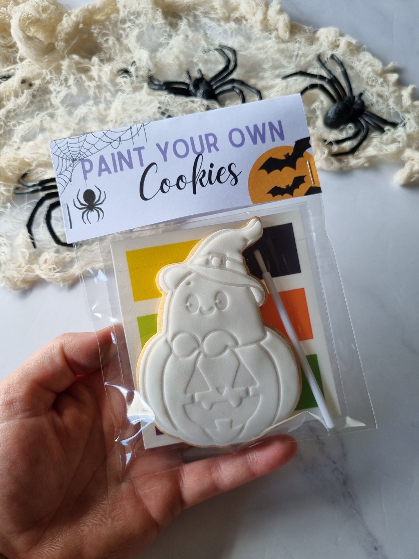 Paint your own Halloween cookie