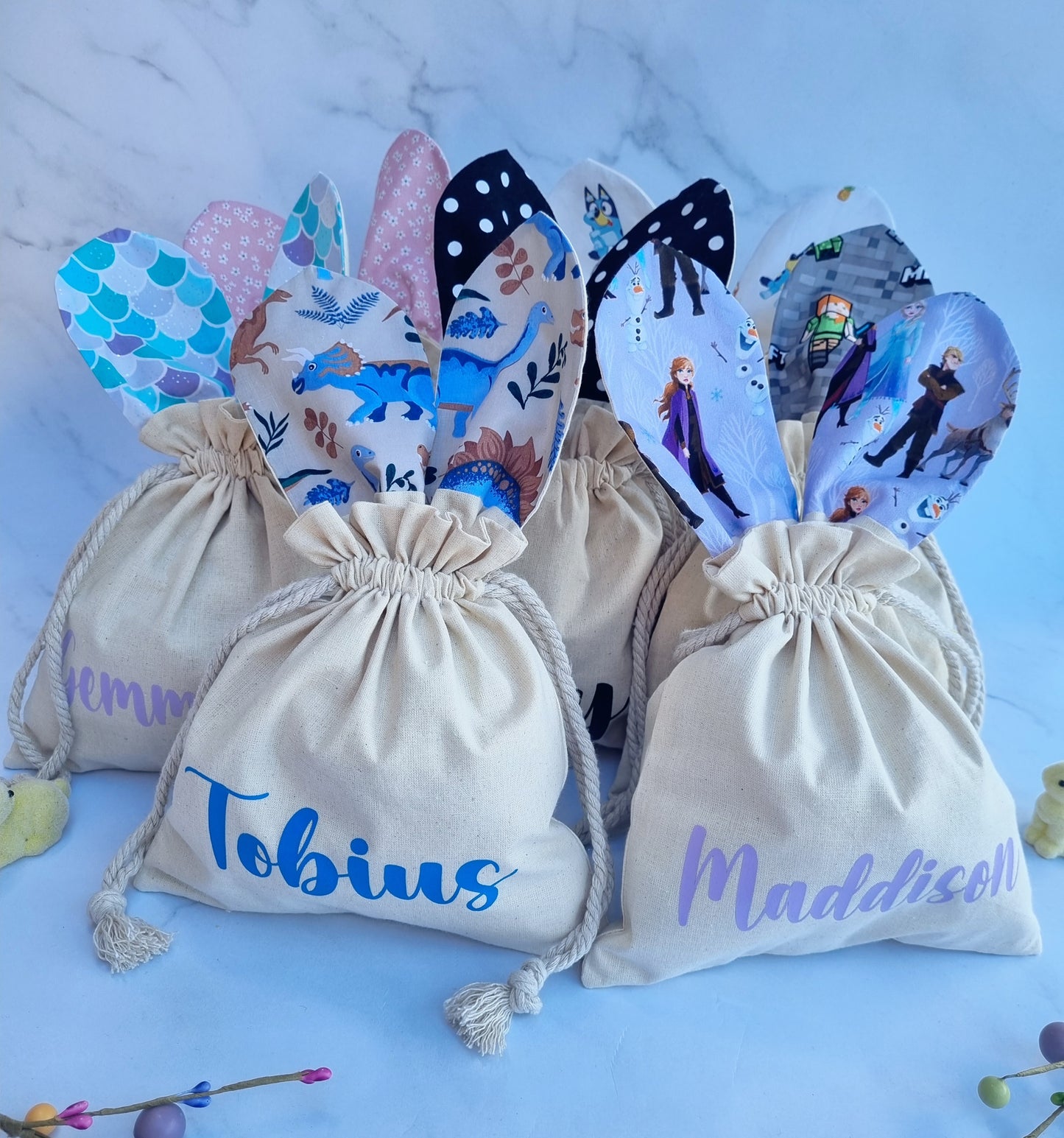 Personalised bunny bags