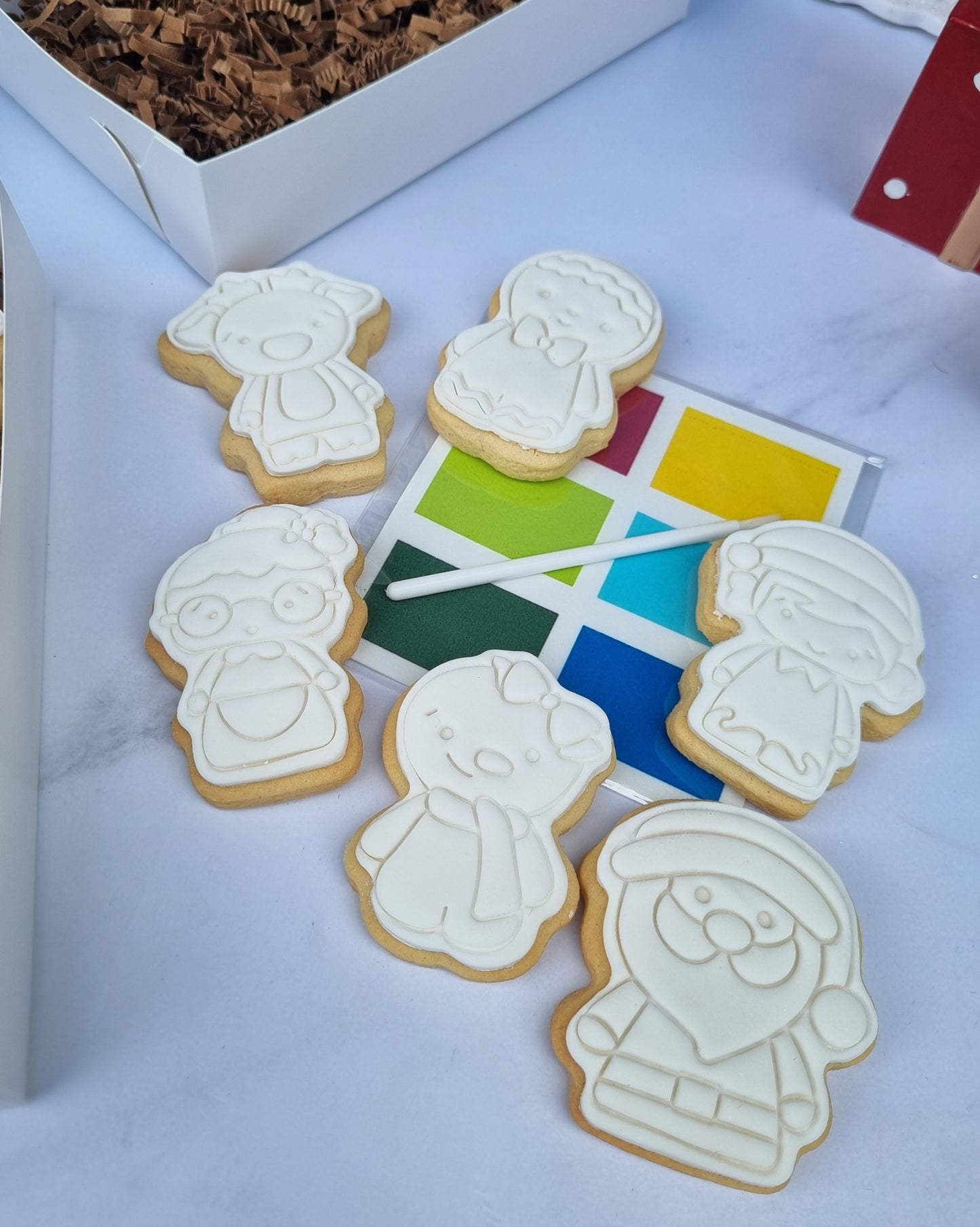 Paint your own Christmas cookies - Mini 6 pack