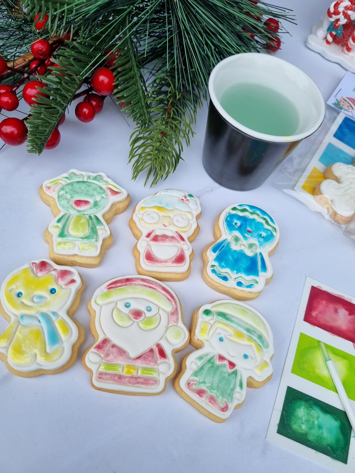 Paint your own Christmas cookies - Mini 6 pack