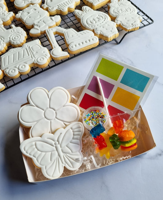 Butterfly & Flower - Paint your own cookie kit