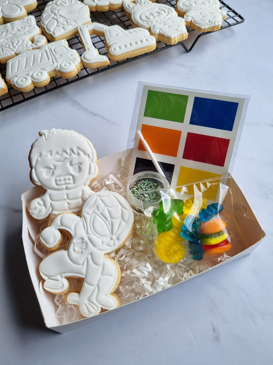 Spiderman & Hulk - Paint your own cookie kit
