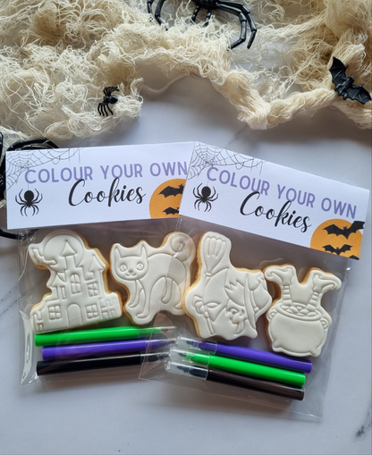 Paint or colour your own Halloween cookies