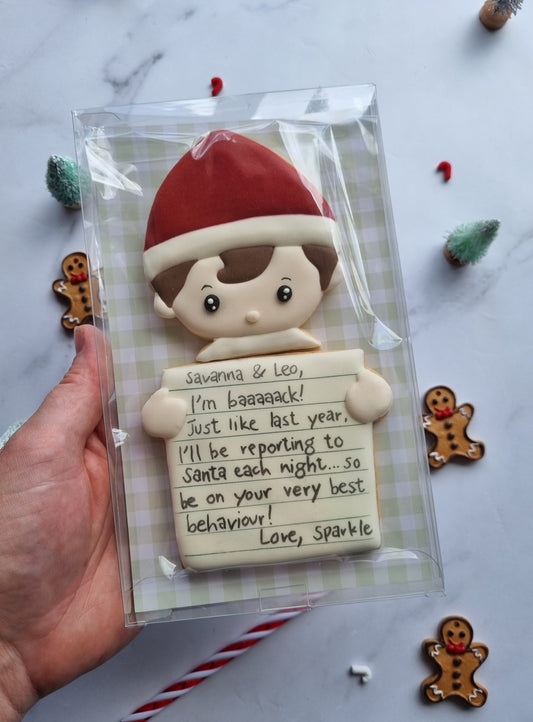 Personalised Elf letter cookie set