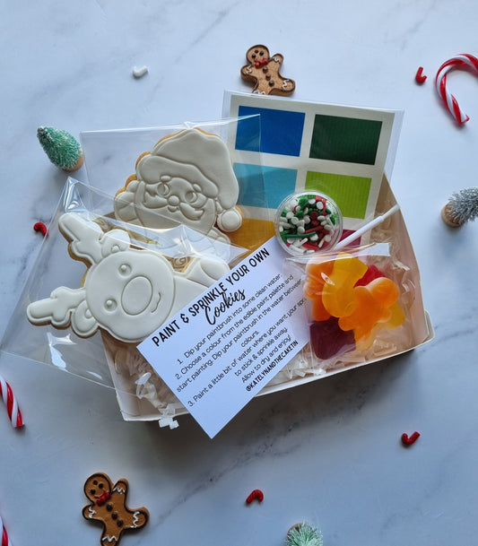Paint and sprinkle cookie set