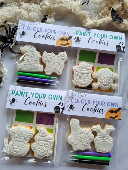 Paint or colour your own Halloween cookies