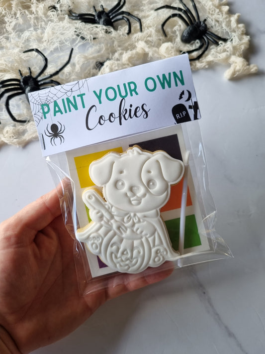 Paint your own Halloween cookie