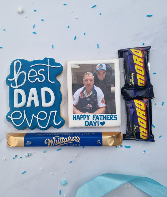 Fathers day personalised polaroid cookie set